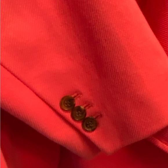 Beautiful hot pink Talbots blazer with white and black polka dot liner. - Picture 3 of 7